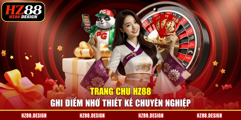 Trang chủ HZ88 ghi điểm nhờ thiết kế chuyên nghiệp