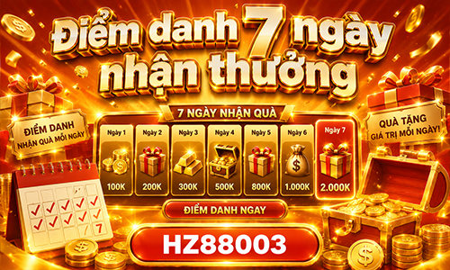 điểm danh 7 ngày nhận thưởng